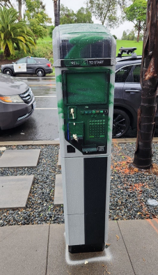 vandalized pay station